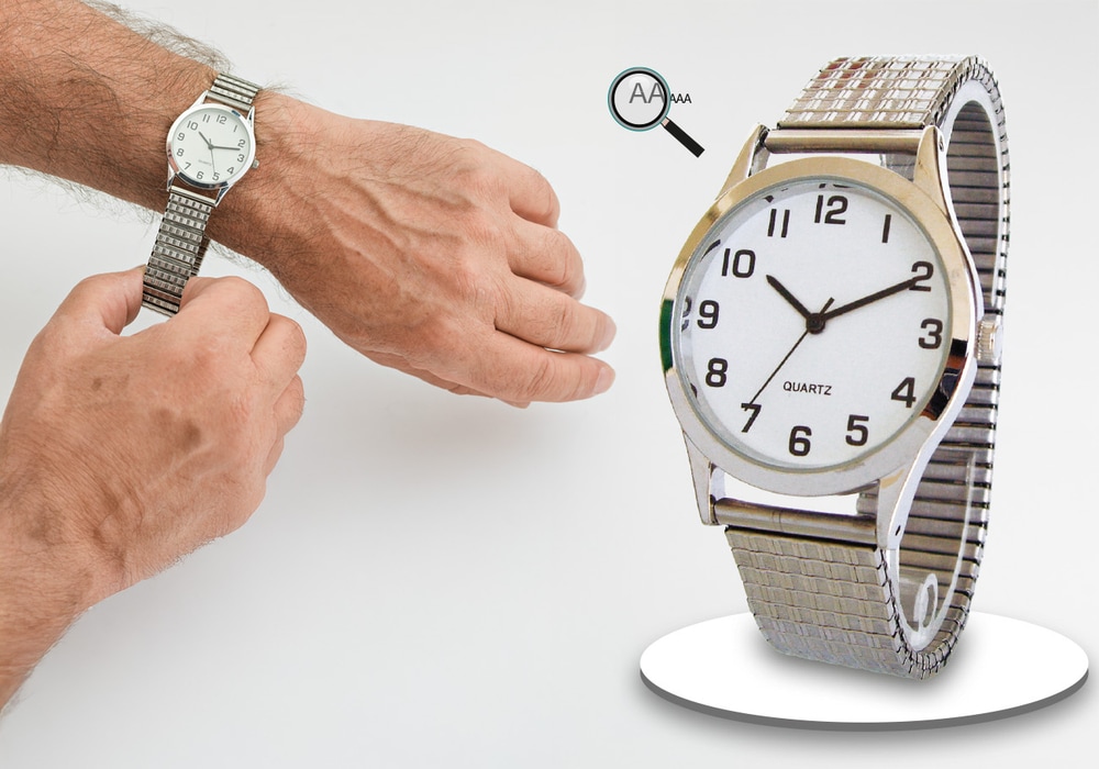 Armbanduhr mit grossen Ziffern