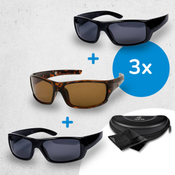 HD Polar View polarisierte Sonnenbrille 3 Stk. inkl. Zubehör GRATIS 